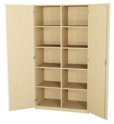 Hochschrank mit Drehtren mit Mittelwand