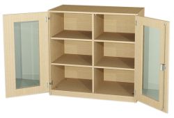 Unterschrank mit Glastren mit Mittelwand