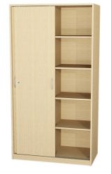 Hochschrank mit Schiebetren und Mittelwand