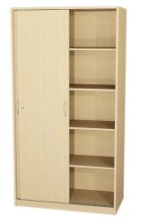 Hochschrank mit Schiebetren ohne Mittelwand