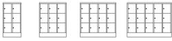 Schliefachschrank mit Sichtfenstertren, 30 cm Abteilbreite