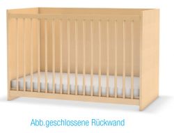 Krippenbett 120x60 cm - mit geschlossener Rckwand