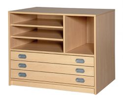 Papierschrank mit 3 Auszgen