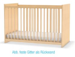 Krippenbett 120x60 cm - mit Gitterrckwand